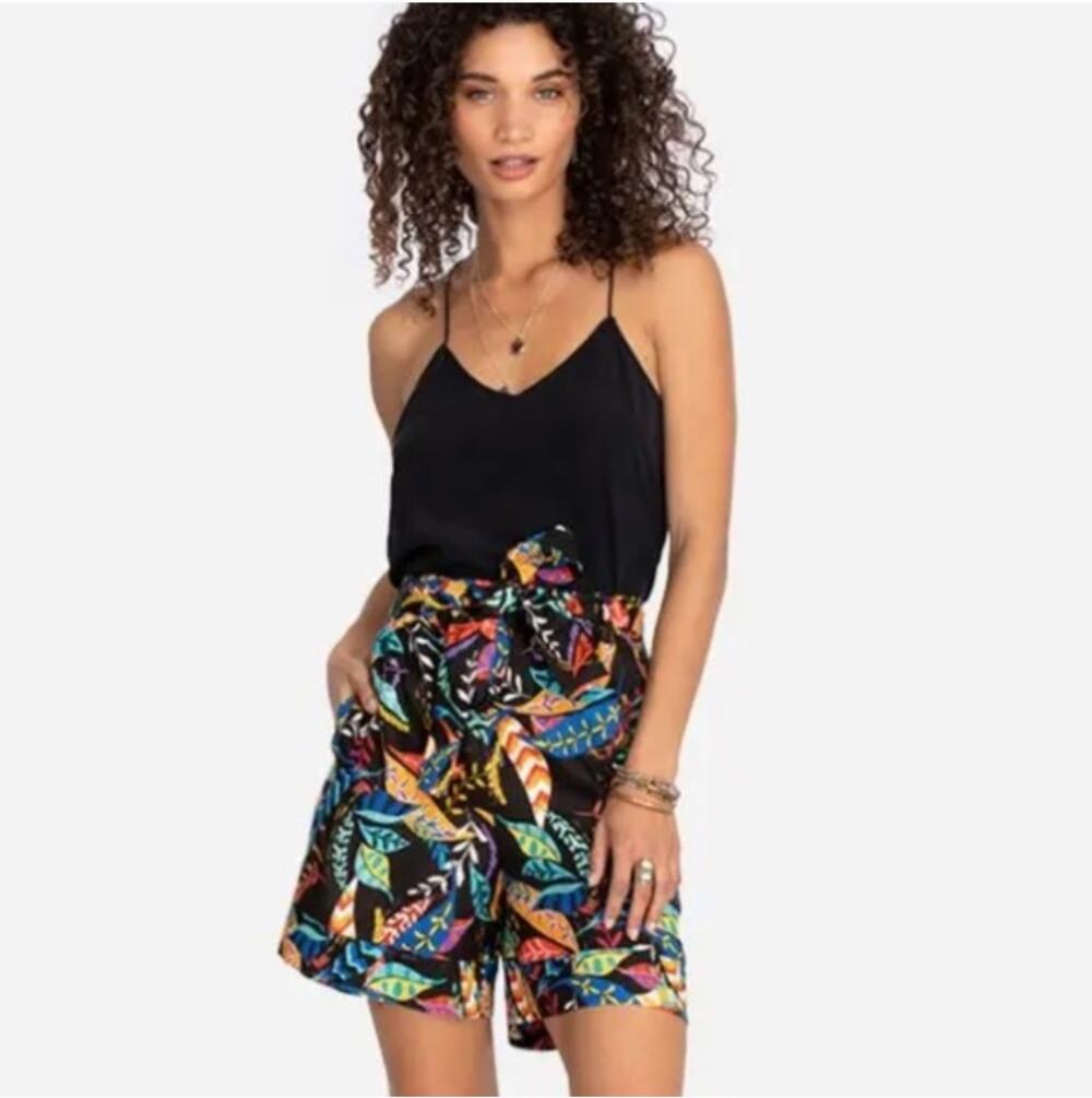 NWT Johnny Was Antun Belted Easy Linen Shorts XS